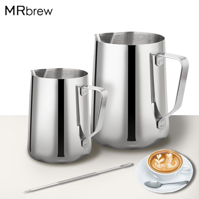 Cup Spout Pitcher Durable Stainless Steel Cream Frothing Milk Jug Coffee Latte