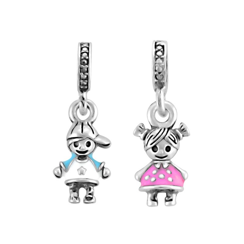 Nueva niña Charm colgante Fit Pandora pulseras collar, accesorios joyería de aleación
