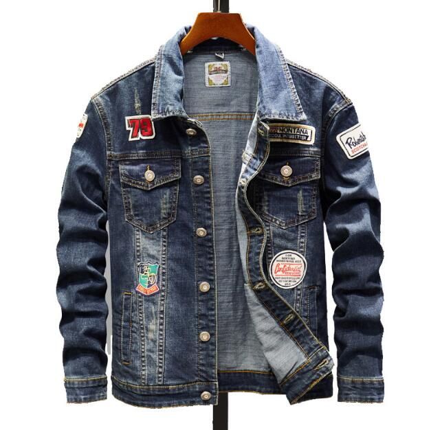 Acquista Uomo Giacche Di Jeans Rattoppato Strappato Dettaglio Giacca Lavata  Giacca A Maniche Lunghe A 30,14 € Dal Huhu930 | It.DHgate.Com