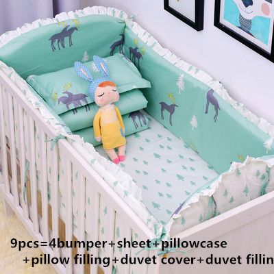 Promotion 6 Elk Baby Bedding Sets Animal Crib Sets Crib Bumpers