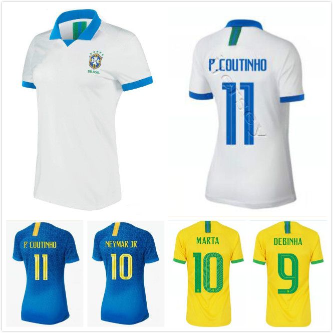 Best Quality 2019 Brazil Womens Soccer Jerseys G.JESUS 19 20 WILLIAN