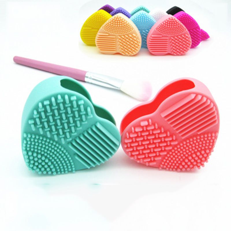 Brushegg Heart Silicone Brush Cleaner Egg Makeup Brushes Cleaner