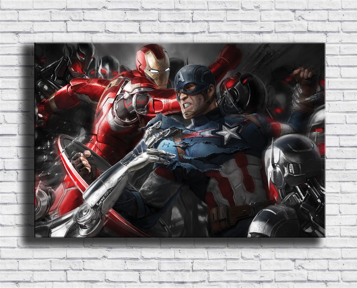 Captain America 2 Superhero Movie Canvas Vintage Poster Art Prints 8x12 24x36