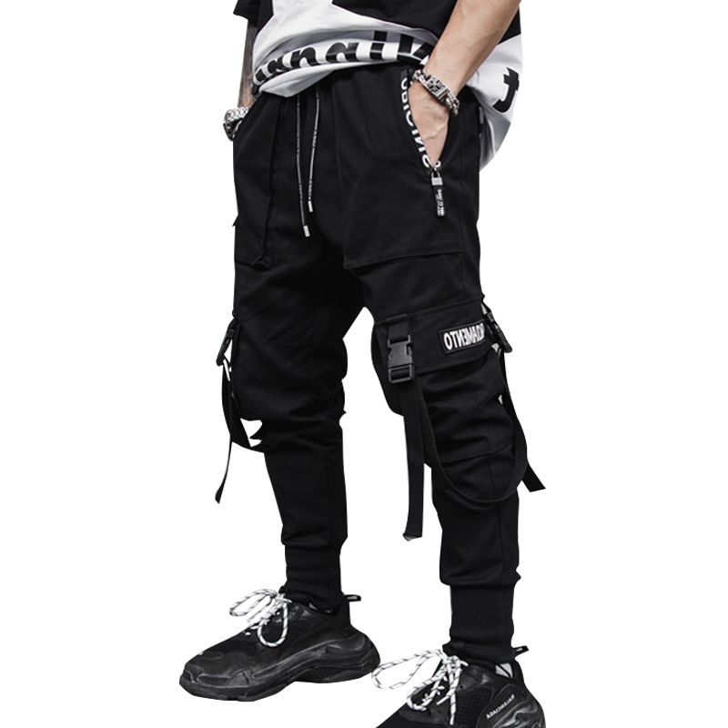 Compra Pantalones Para Hombres Hip Hop Joggers Hombres Harem Black Cargo  Cintas Multi Pocket Cintas Hombre Sweetpants Streetwear Casual Mens Street  Ropa Barato | Entrega Rápida Y Calidad | Es.Dhgate
