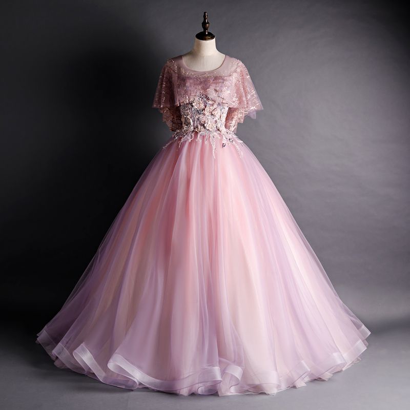 luxo rococó manto rosa bordados de flores de fadas Vestido Medieval  Renaissance vestido Sissi princesa vestido