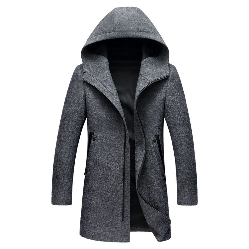 Hooded wool trench coat Clearance