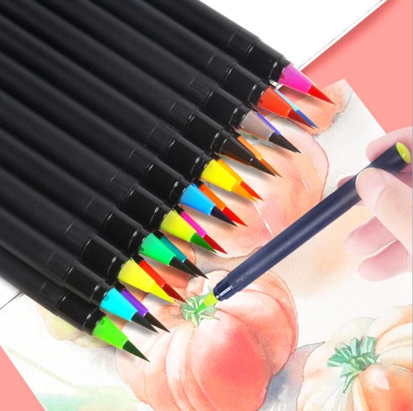 satin al yumusak kafa suluboya kalem 24 renk kalem yumusak firca yazma kalem seti cocuk boyama suluboya cizgi yikanabilir tl125 31 tr dhgate com