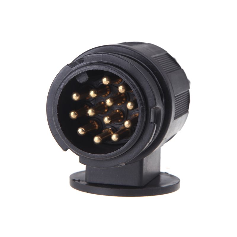 13 Pin Caravan Socket Plug Connector Adapter 12V Metal Trailer Van Towbar Towing