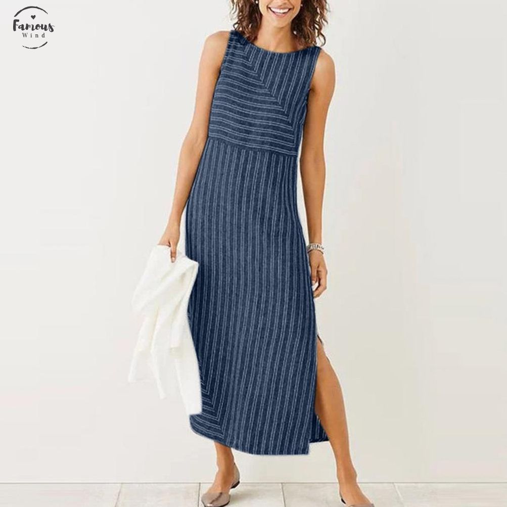 ladies black linen dress