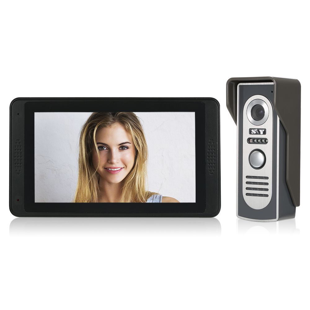 Wired Video Doorbell 7 Tft Lcd Touch Screen Video Door Phone With 1 Camera 1 Monitor Waterproof Two Way Intercom Monitoring Home Door Camera Home