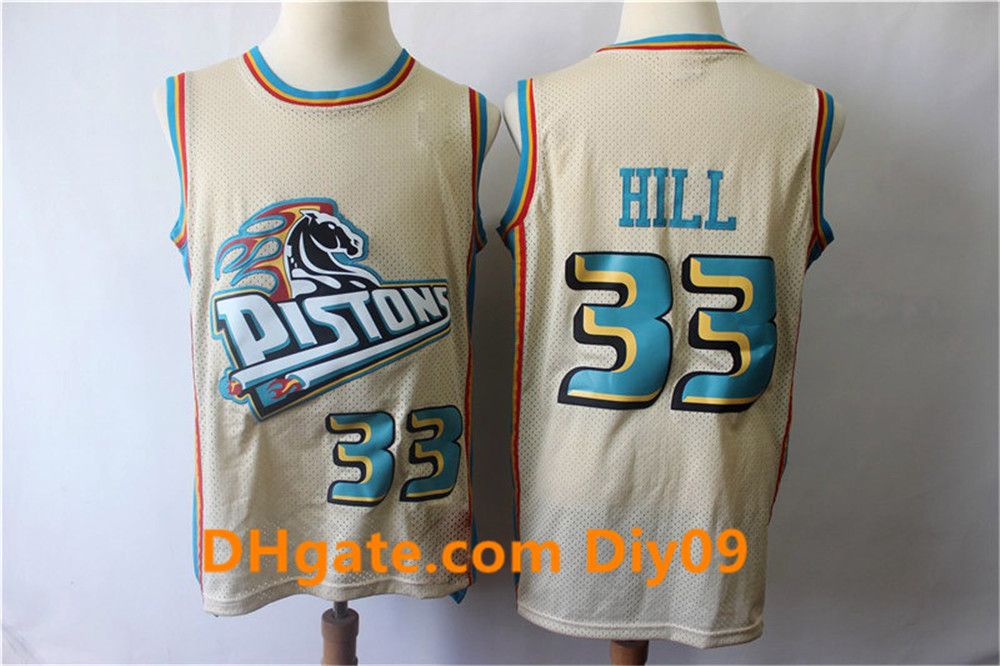 Detroit Pistons Grant Hill Hardwood Classics Road Swingman Jersey