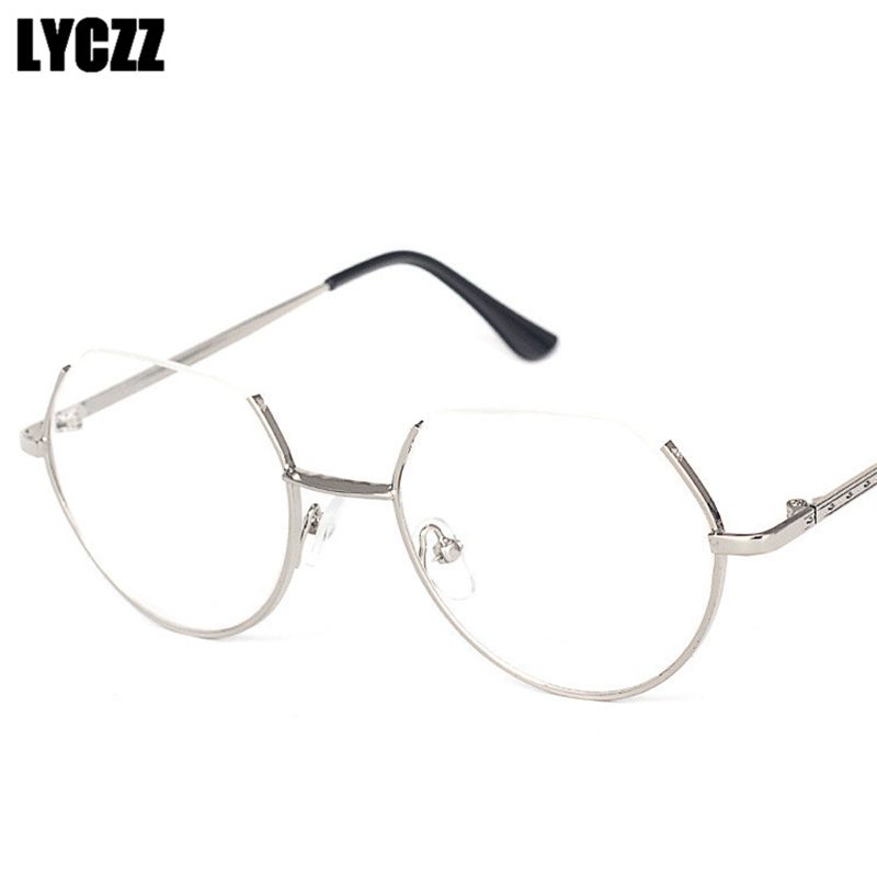 Compra LYCZZ Moda Aleación Gafas Medio Marco Plano Espejo Gafas De Gafas Flexibles  Para Hombre Y Mujer Montura Para Adultos Miopía Gafas Barato | Entrega  Rápida Y Calidad | Es.Dhgate