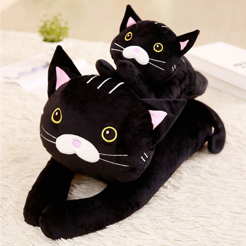 Compre 8cm kawaii gato preto travesseiro boneca de pelúcia