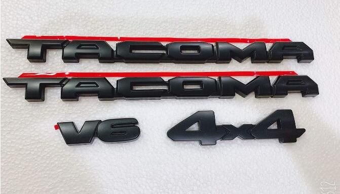 weekeight 3PCS FOR Tacoma 2016-2019 Blackout Emblem Overlays ABS Plastic OEM PT948-35180-02