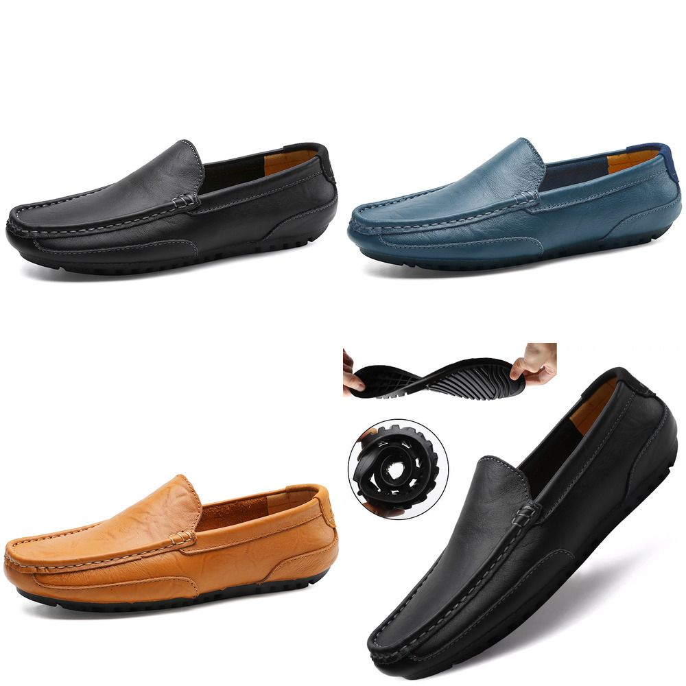 Genuine Leather Mens Moccasin Shoes 