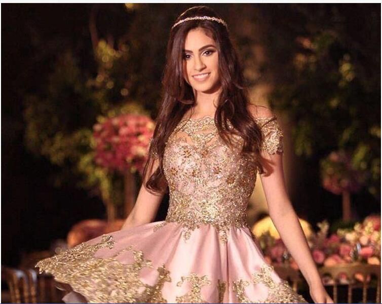 pink and gold homecoming dresses