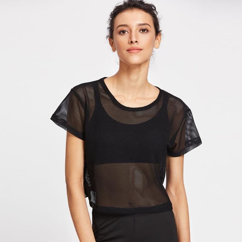 mesh yoga top