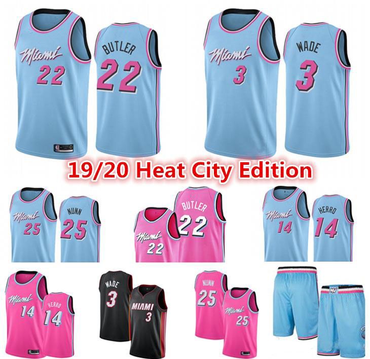 pink and blue miami heat jersey