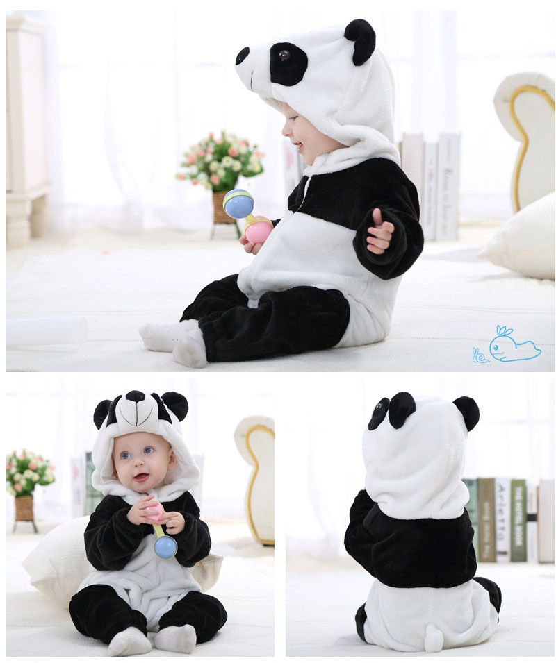panda romper baby