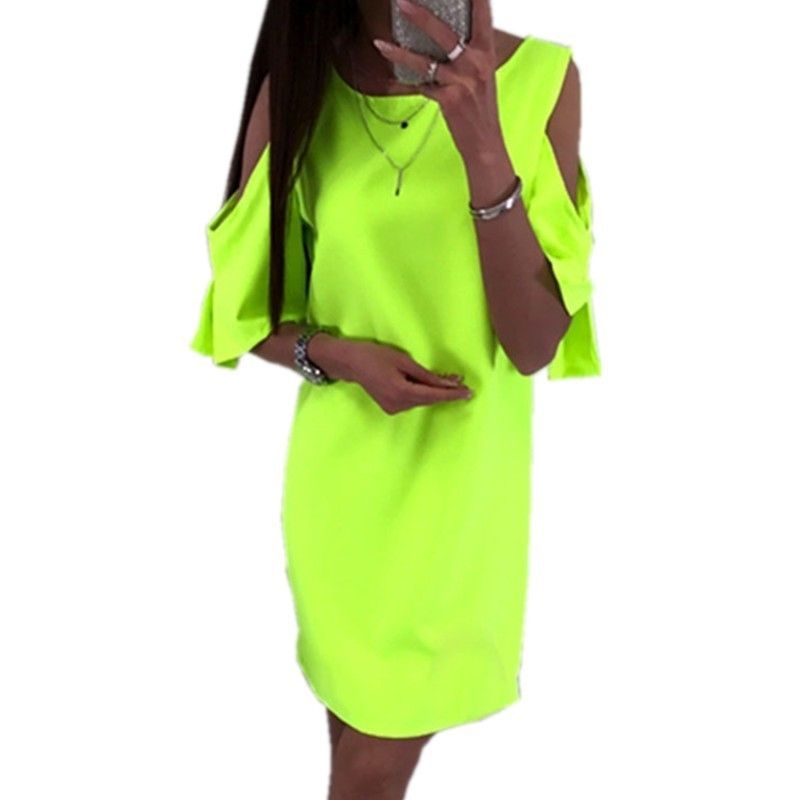 plus size neon dress