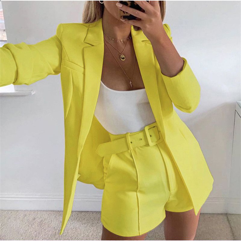 Compra Chaquetas De Mujer Otoño Elegante Estilo Británico Pequeño Traje  Chaqueta Pantalones Cortos Mujer Señora Moda Casual Entrenamiento Formal  Conjunto Barato | Entrega Rápida Y Calidad | Es.Dhgate