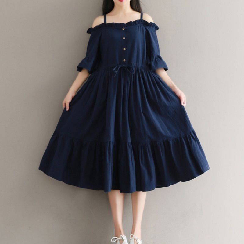 cotton midi sundress