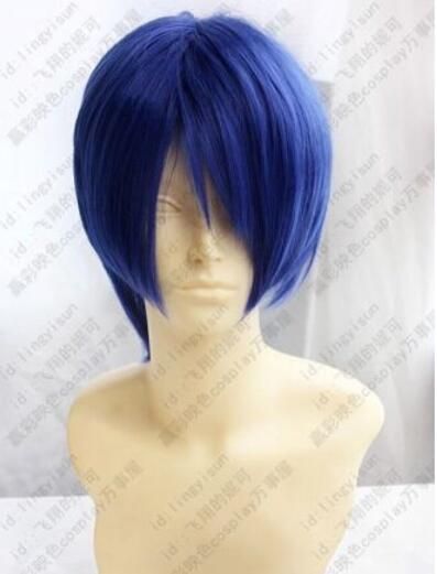 Fashion Short Dark Blue Hair Cosplay Party Straight Wigs Discount