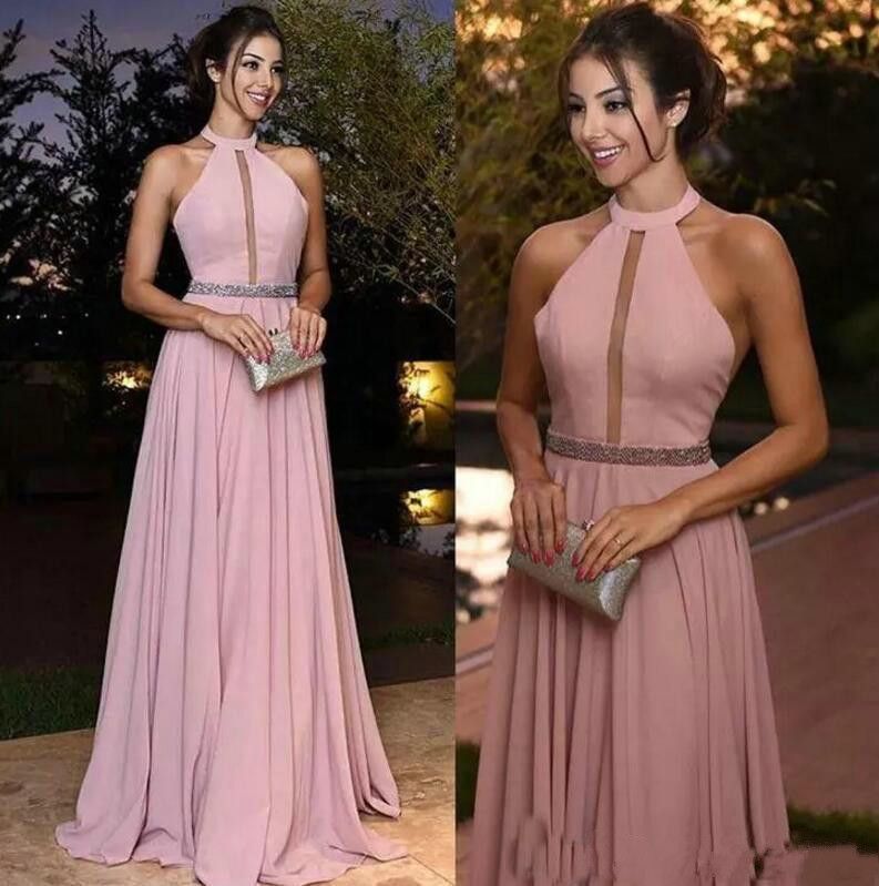 Rosa palo rosa vestidos de de fiesta fin de curso de una