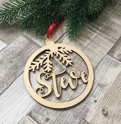 Custom Names Christmas Tags Christmas Tree Hanging Customize Wooden Bauble Ornament Xmas Tree Decoration Gift Wood Hanging Christmas Supplies Online Christmas Table Decoration From Melome 23 1 Dhgate Com