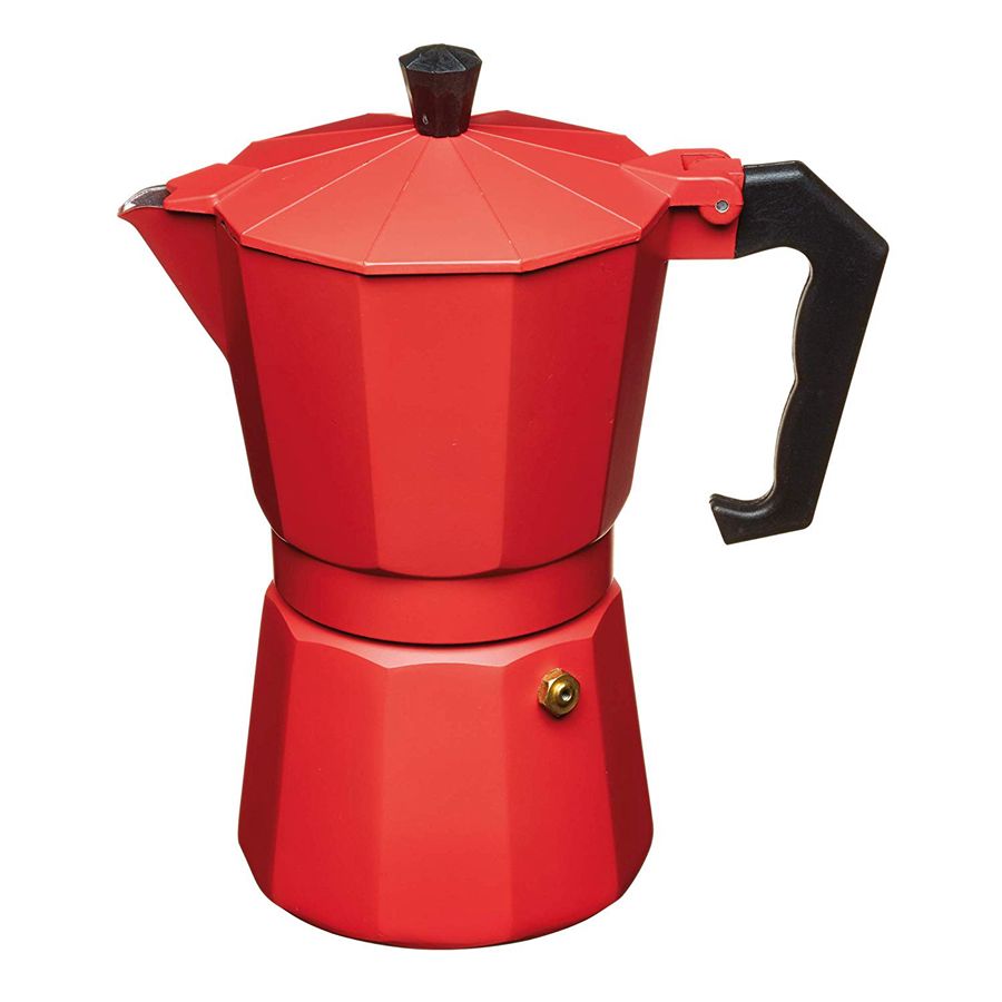 2020 3 Cup 6 Cup Milano Stovetop Espresso Maker Moka Pot Red Black