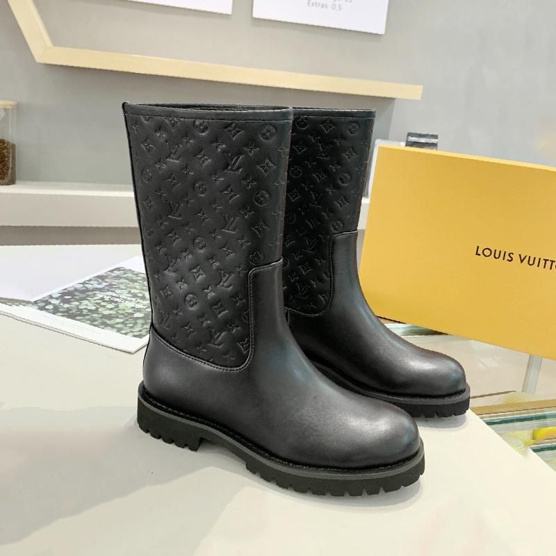 louis vuitton drops flat half boot