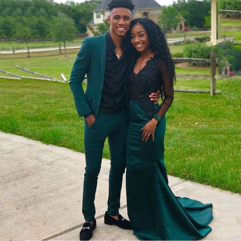 Custom Made Green Prom Men Suits For 