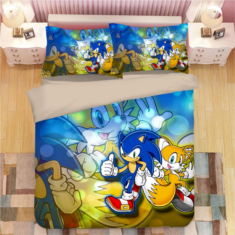 Sonic The Hedgehog Bedding Sets Cartoon Duvet Covers Pillowcases