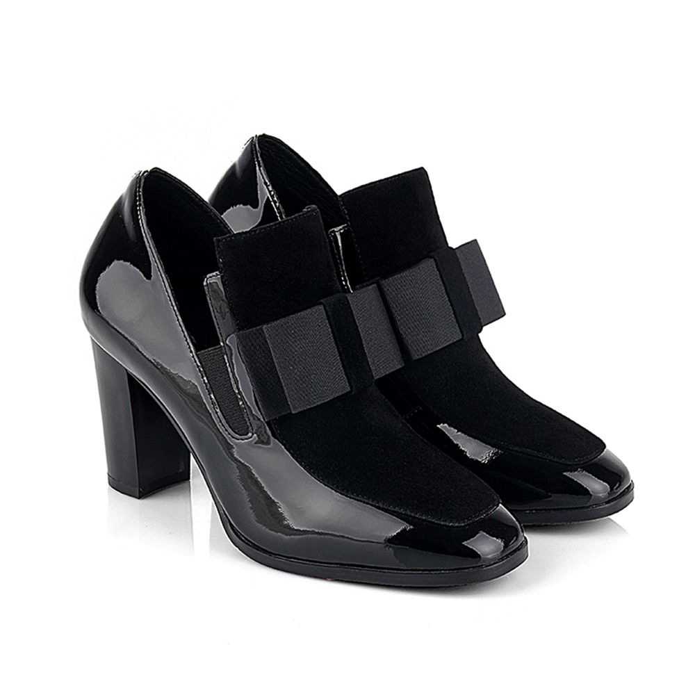 black heels thick heel