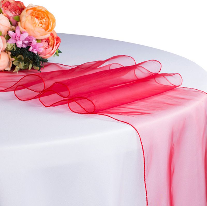 Organza Table Runners Table Decoration For Banquet Wedding Party Hotel
