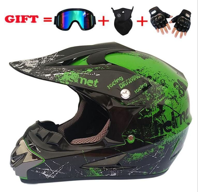 motocross helmet with goggles