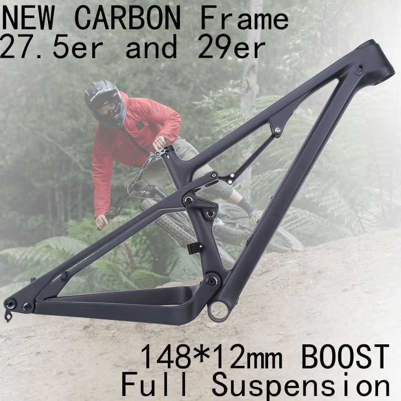27.5er 29er Carbon Full Suspension Frame 148*12mm Boost MTB Mountain Bike Frames
