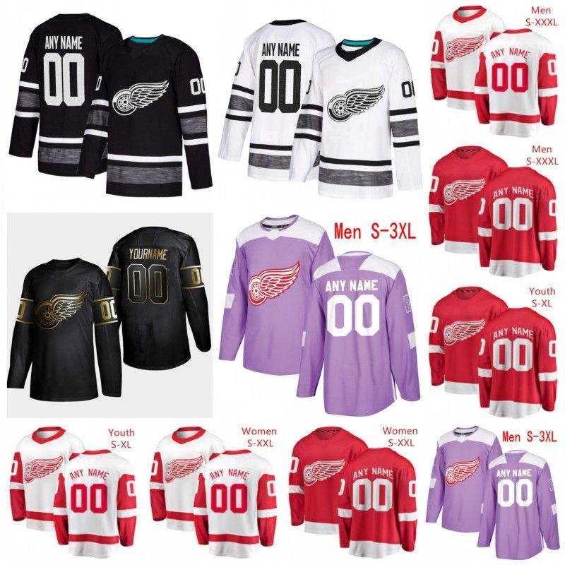 2020 Custom Detroit Red Wings White 