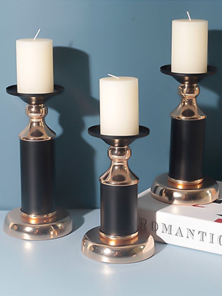 picture Black And Gold Candlesticks cheap metal candle holder gold and