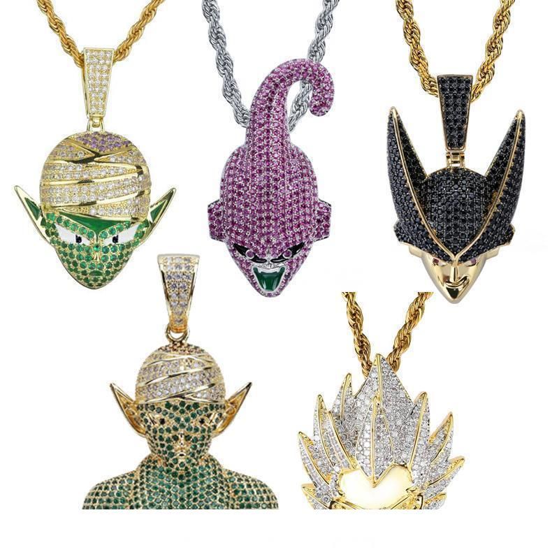 Hip Hop Gold Iced Out Anime Dragon Ball 