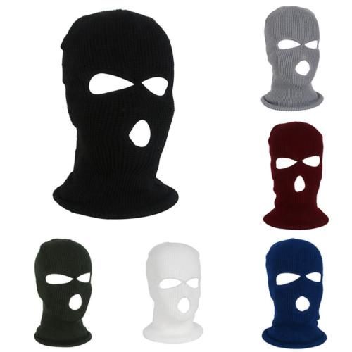 Outdoor Tactical Mask 3 Hole Full Face Mask Ski Mask Winter Cap Balaclava Hood 