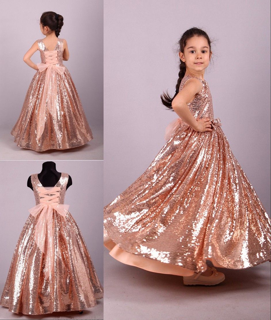 rose gold girls dresses