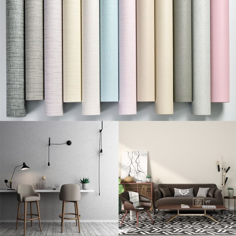 Thick Selfadhesive Waterproof Gray Pink Lined Solid Wall Papers Home Decor Bedroom Dormitory Wall Sticker Contact Paper Wallpaper And Images Wallpaper