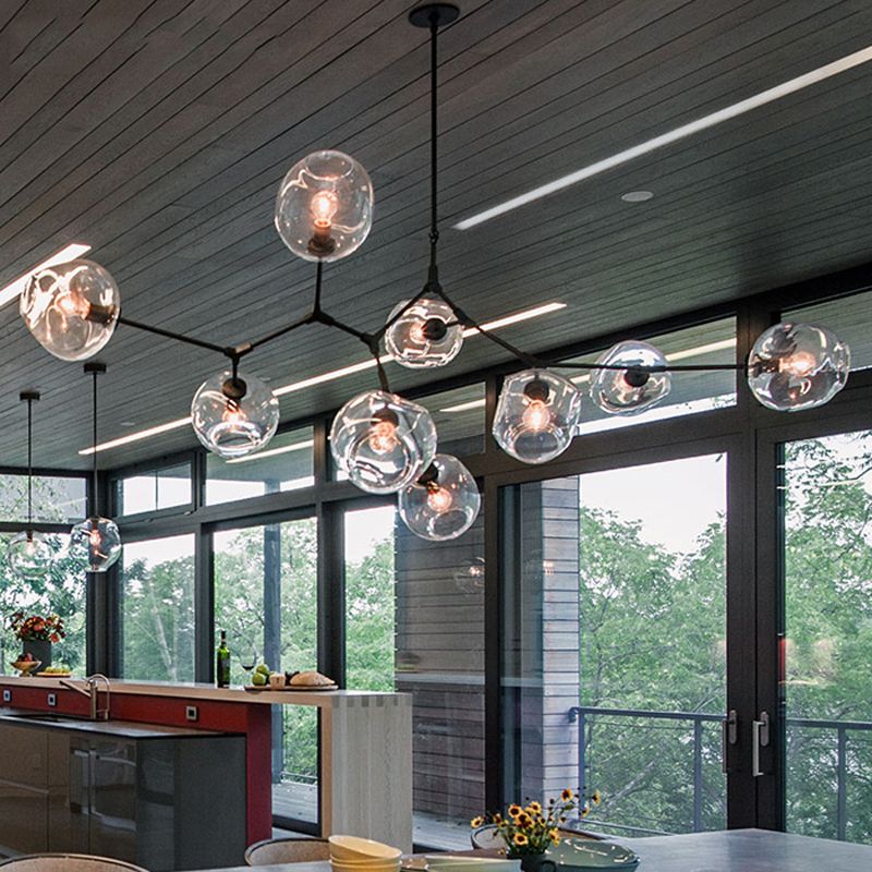modern industrial chandelier