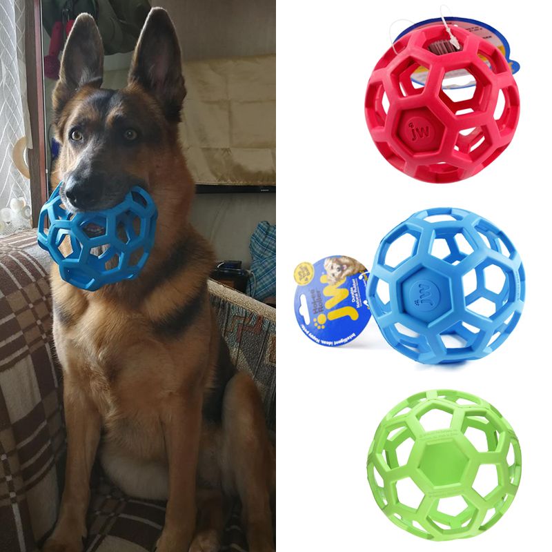 2021 JW Geometric Ball Pet Dog Toys Natural Non Toxic Rubber Ball Toy