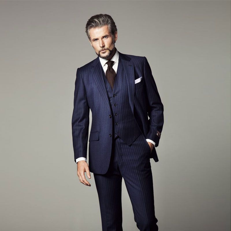 Abiti Da Uomo In Cotone Con Motivo Gessato Con Risvolto Abiti Da Sposa Con  Risvolto Uomo Con Giacca Giacca Gilet Smoking Da Sposo Con Tre Pezzi Di  Giacca Da 99,7 € | DHgate Italy