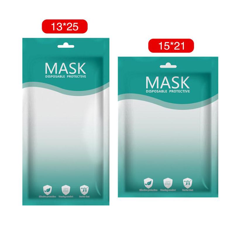 2020 Resell Designer Face Mask Packaging Bag English Translucent