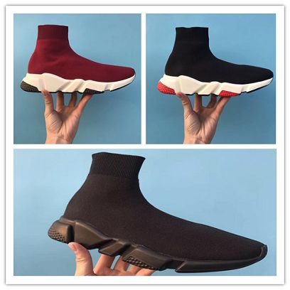 Balenciaga Balenciaga Speed Trainer Black White Style 477289