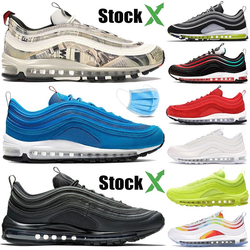 Stock Scarpe Nike Air Max 97 Vendita Calda LX Antracite Amarillo Throwback Future Uomo Donna 1997 OG Scarpe Da Corsa Triple Black KPU Training Economico Scarpe Firmate Sneakers Scarpe Ballerine Da Mens_designer_shoes,