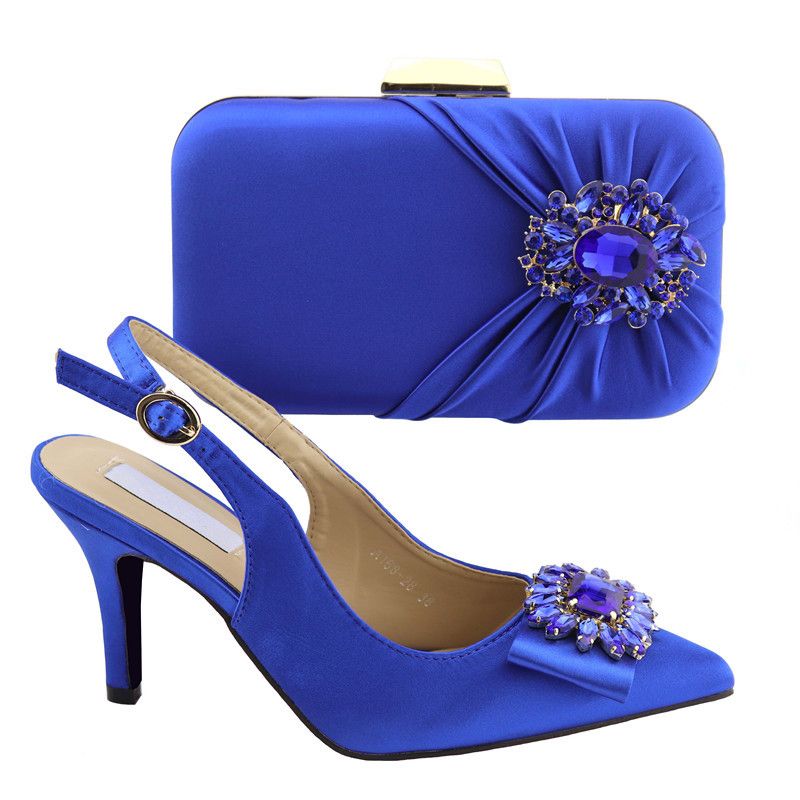 royal blue shoes and matching bag